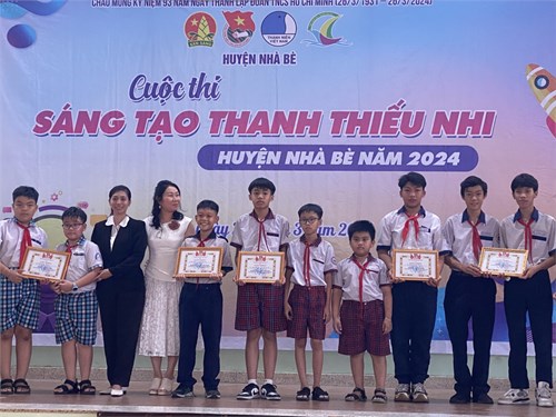 Giải Nhất Bảng A - Phần thi sáng tạo Robot  Cuộc thi Sáng tạo thanh thiếu nhi Huyện Nhà Bè năm học 2023 - 2024 
